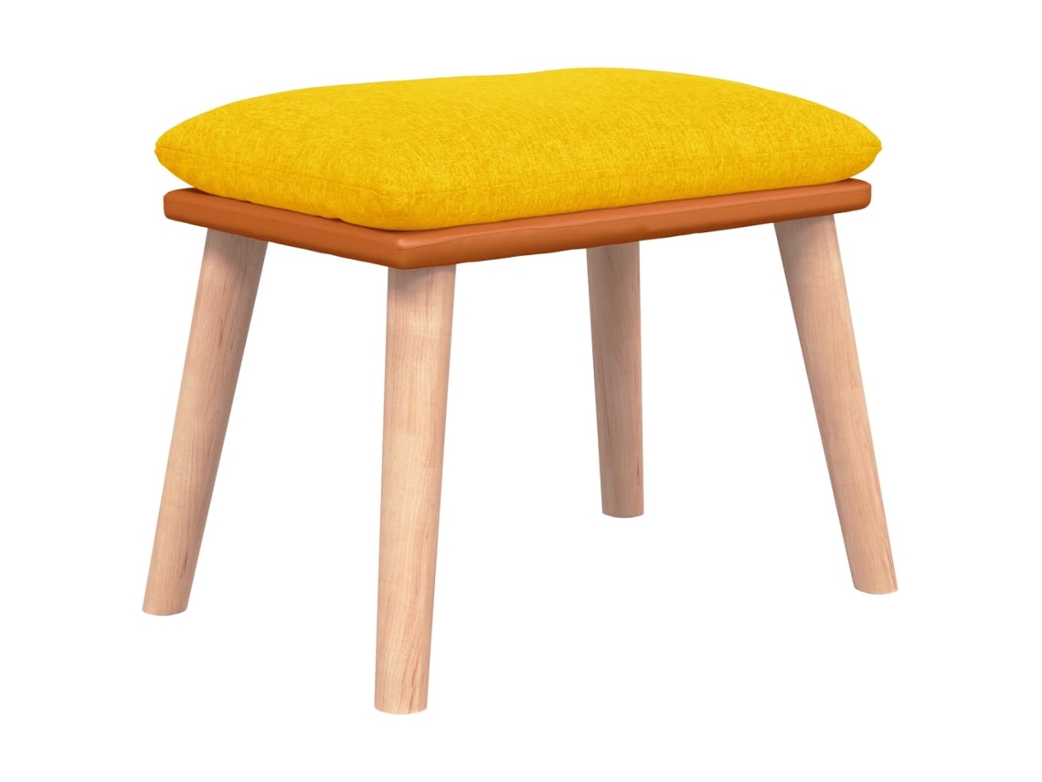 Footstool, Footstools Vidaxl Amarelo Tecido (n/a)