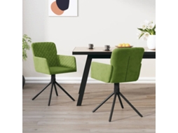 Vidaxl Cadeiras De Jantar Giratórias 2 Pcs Veludo Verde-claro