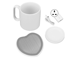 Calentador Eléctrico de Café Corazón Con 2 Temperaturas Constantes, Calientatazas para Té Leche Teléfono Auriculares