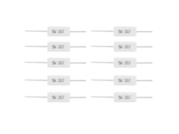 10pcs resistor de cimento 5W 2R resistência de potência componente eletrônico S/MARCA