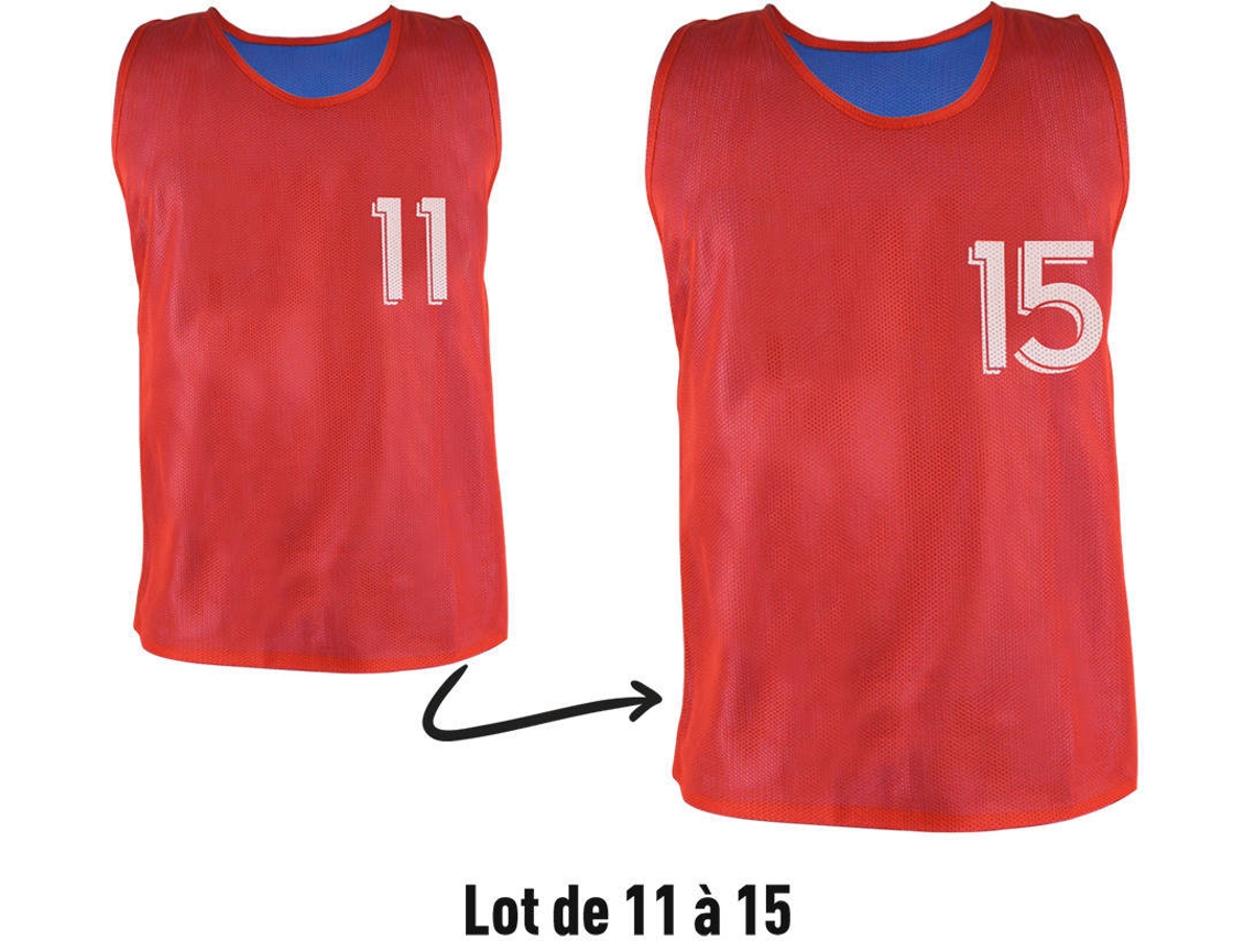 Conjunto de 5 Casulas Reversíveis Numeradas N 11 a 15 SPORTI FRANCE