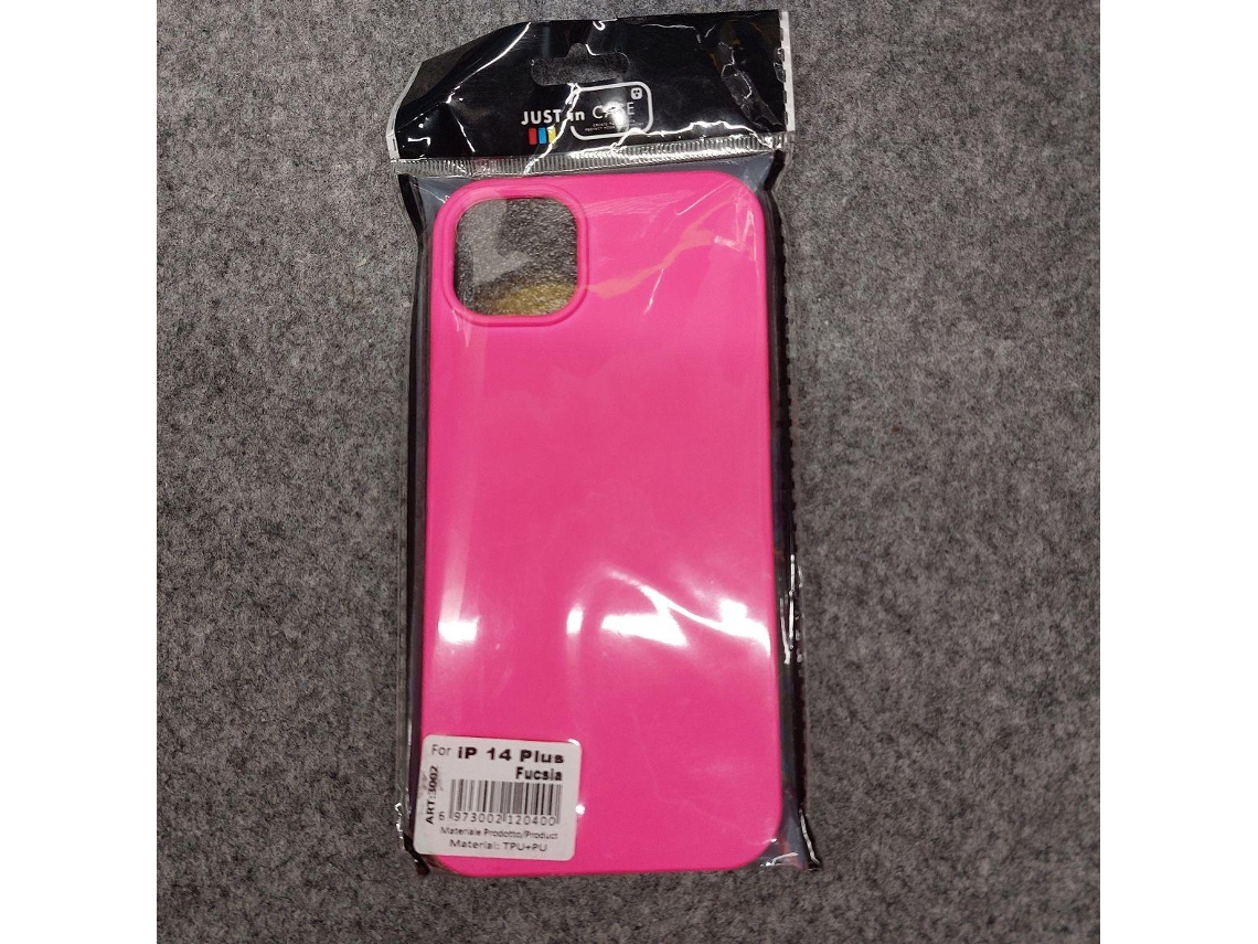 Capa JUST IN CASE Monocolor iPhone 14 Plus (Outlet Caixa Aberta - Fucsia)