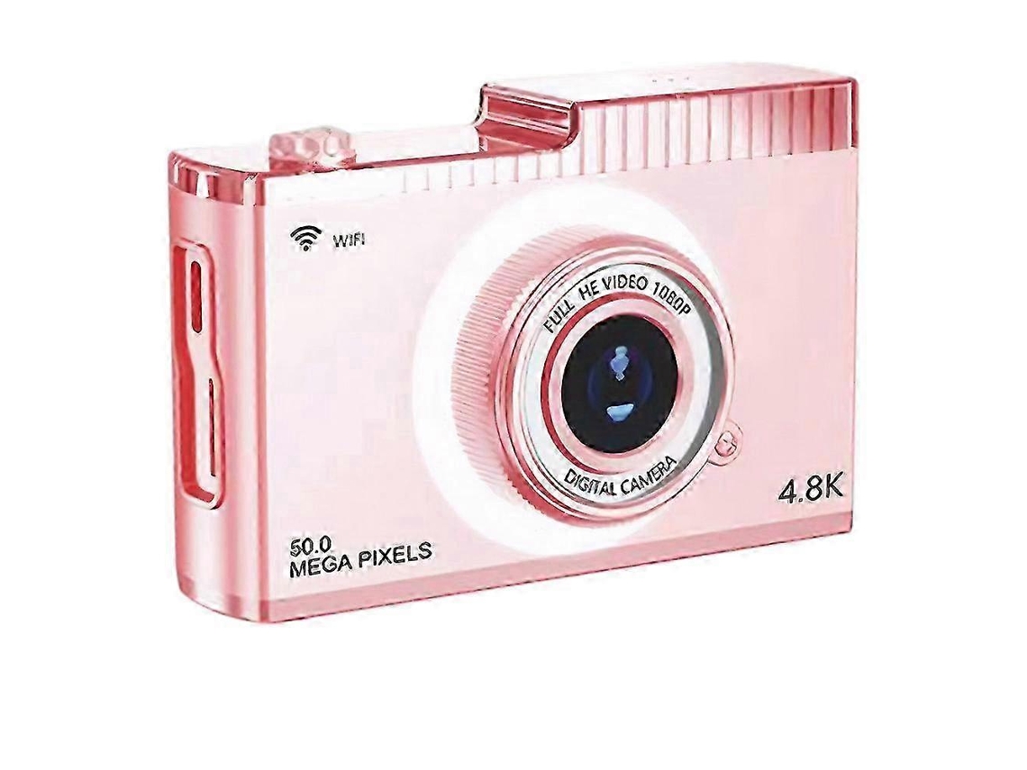 Câmara Digital Compacta 4k 50mp Com Foco Automático, Ecrã Ips 2,4 Polegadas E Wi-fi Rosa