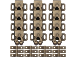 Inoomp 20 Peças Fecho De Rolo Duplo Dourado Em Aço Laminado A Frio Para Portas Armários Com Parafusos Fechamento Seguro