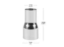 Kit Redutor Adaptador Universal De Tubo De Escape Para Tubo, 57 Mm-76 Mm (um Conjunto), Aço