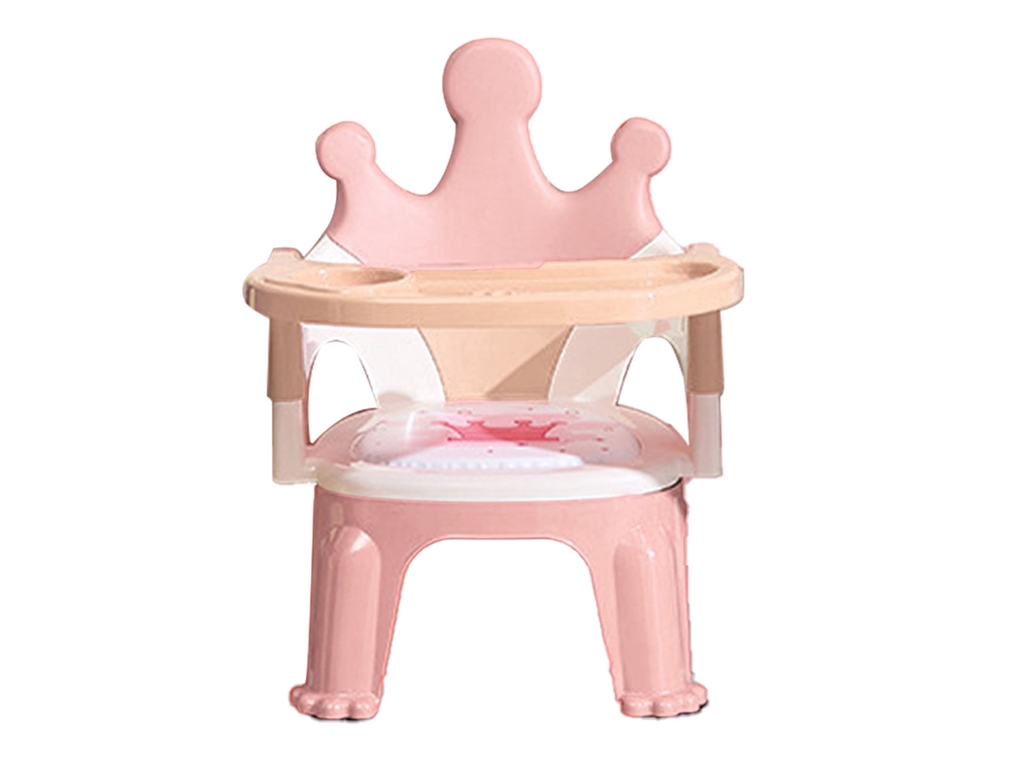 Primerox cadeira de Jantar para Bebê Infantil com Som Desmontável Anti derrapante Rosa