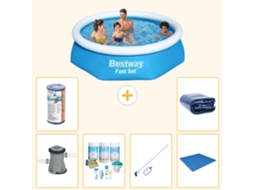 Bestway Piscina Bestway Fast Set Redonda - 244x61 Cm - 7-peças S21407