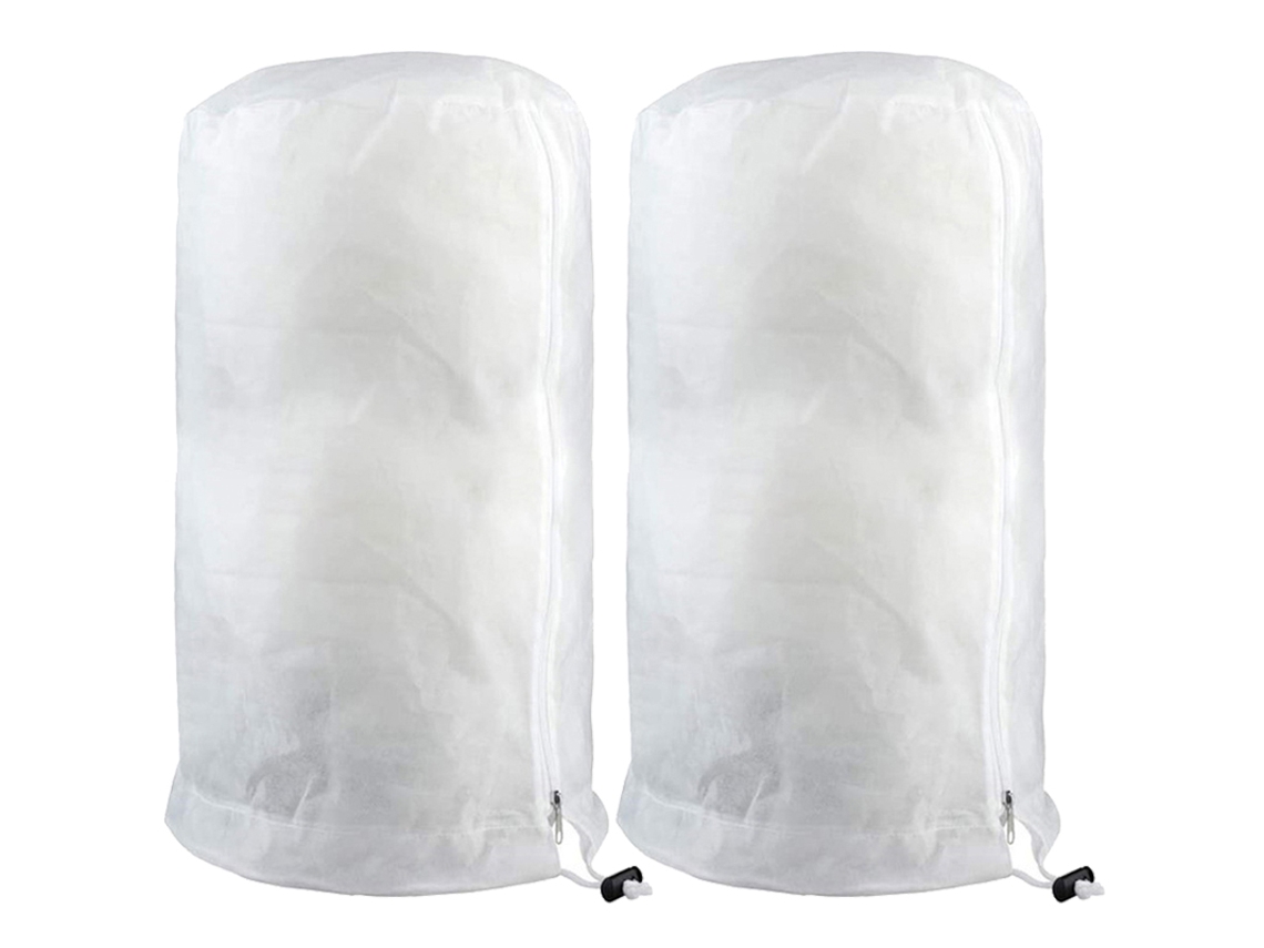 Cobertura de Proteção Contra Geada para Plantas Inverno Quente Respirável com Zíper e Cordão 140x200cm 2pcs