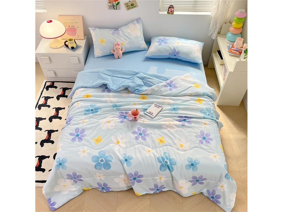 Colcha Acolchoada Fansu Capa de Cama Manta para Ar Condicionado Edredom Microfibra Sedosa Conjunto Sofá com To