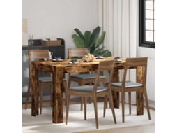 Vidaxl Mesa De Jantar 140x74,5x76 Cm Derivados Madeira Carvalho Fumado