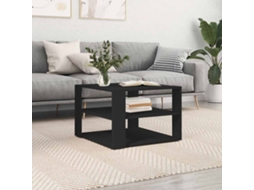 Vidaxl Mesa De Centro 58x58x40 Cm Derivados De Madeira Preto