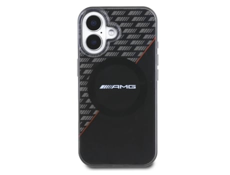 Capa Protetora Magsafe Rhombs Para Iphone 16 Plus Mercedes Amg Vermelho