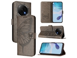 Capa De Couro Para Celular Com Borboleta Em Relevo