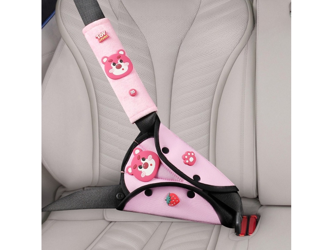 Protetor de cinto de segurança para crianças, almofada suave, universal, para ombro e pescoço, rosa, HEXINYIGJLY