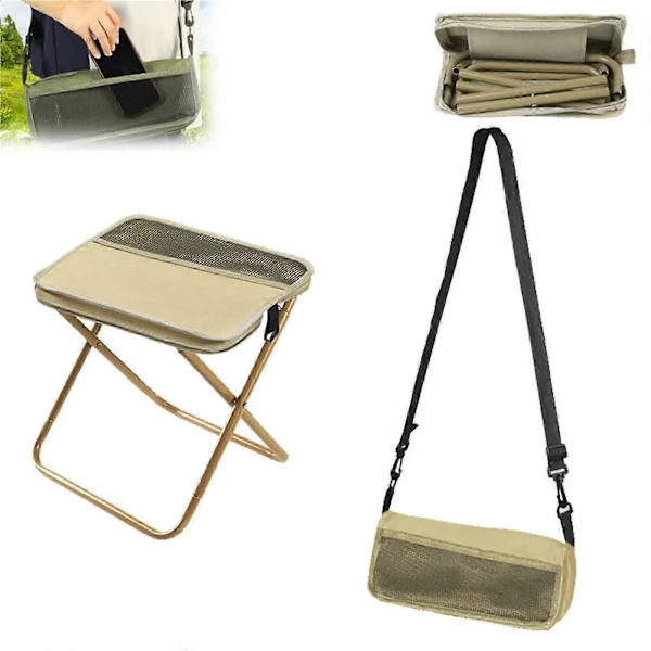 Mochila Dobrável Modelo 2026, Portátil e Leve, Ideal para Caminhadas, Pesca e Piqueniques, Acompanha Bolsa de Armazenamento, Cor Cáqui. AQUAFORGE
