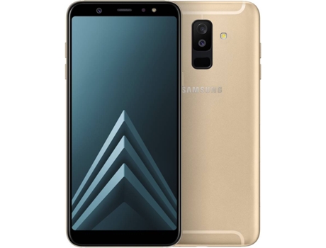 Smartphone SAMSUNG Galaxy A6+ 32 GB Dourado — Android 8 | 6'' | Octa-Core | 3 GB RAM | Dual SIM
