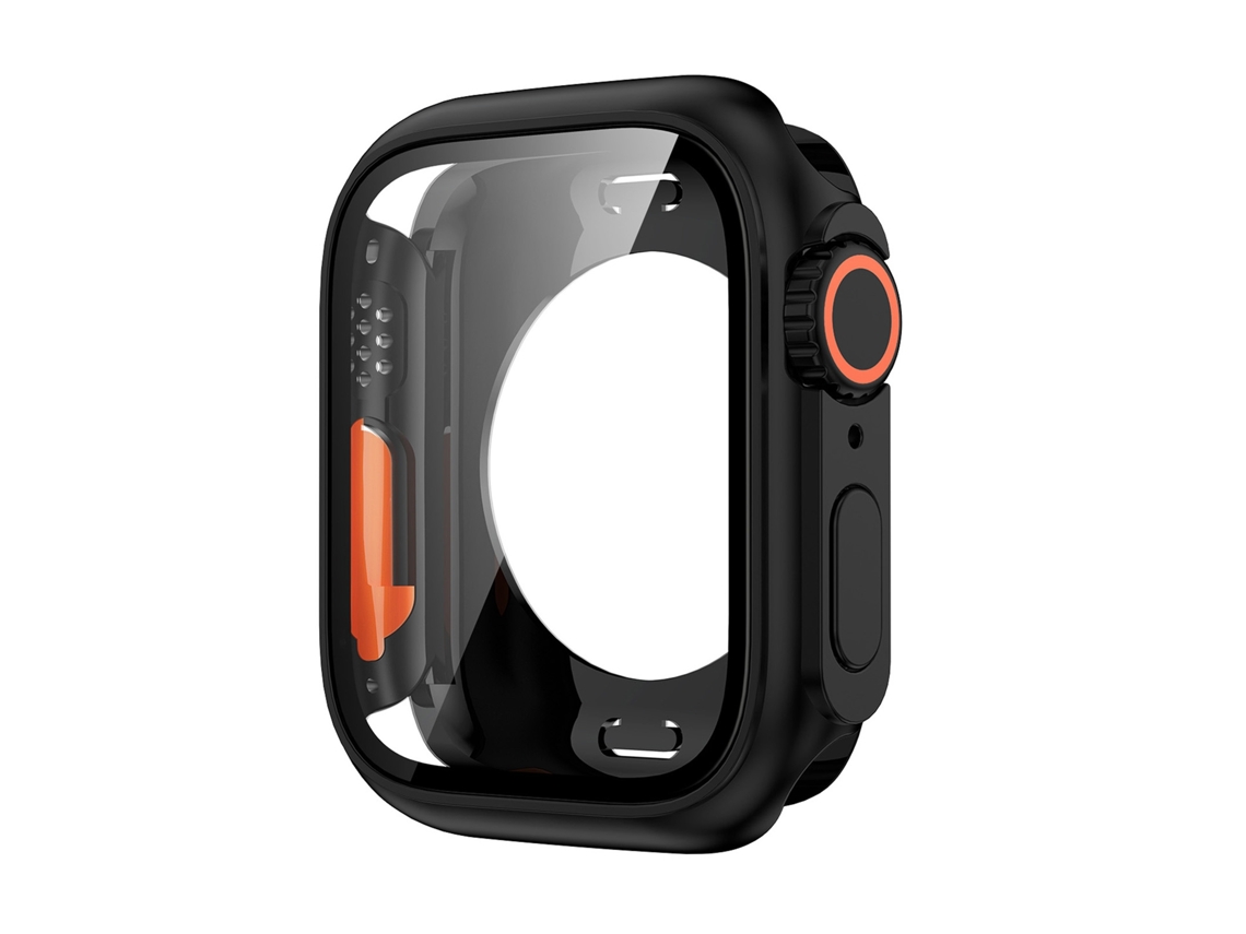 Apple Watch Series 9/8/7 41mm Mude para Ultra 49mm Película Híbrida para peça Watch Case (Preta)