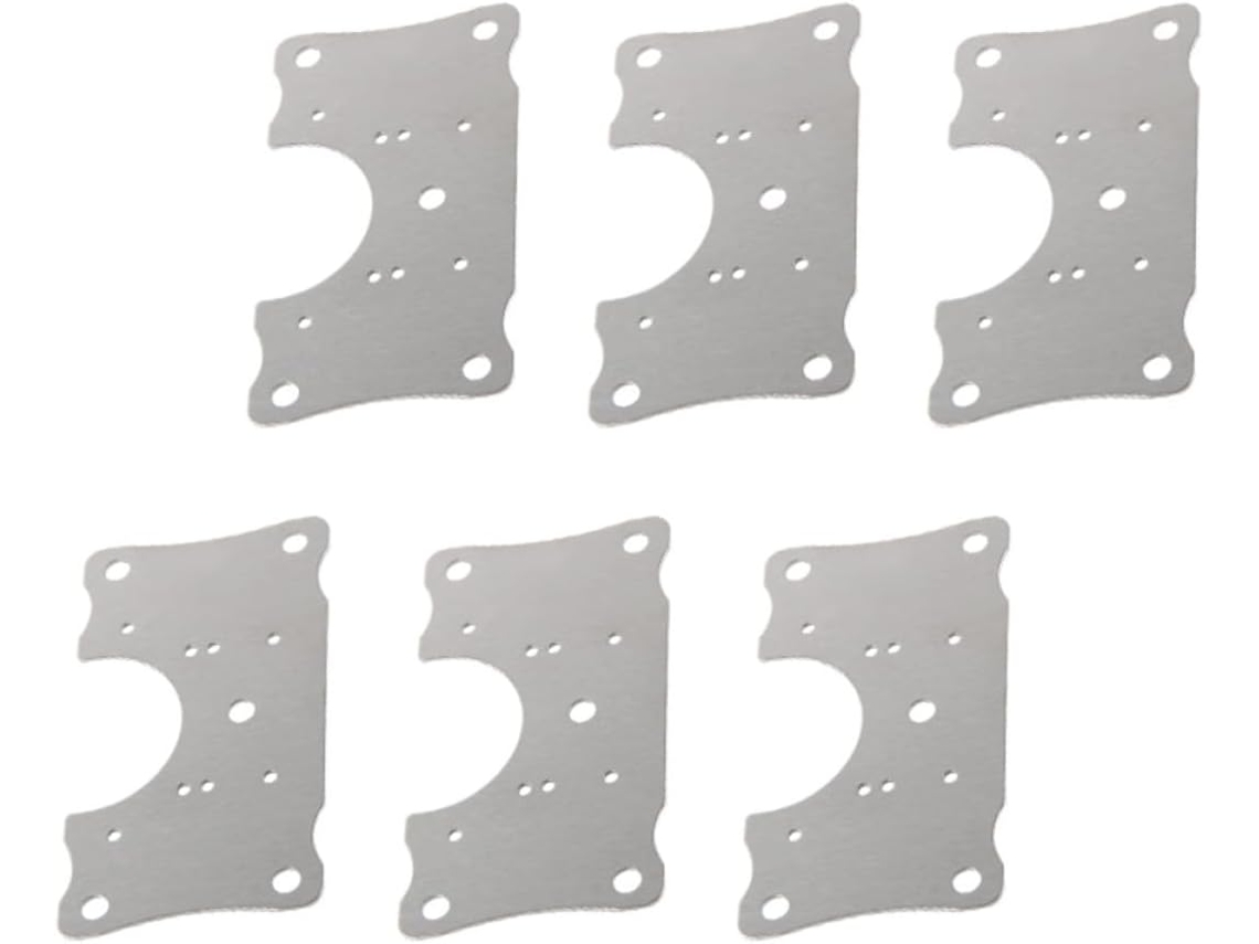 Vosarea Conjunto De 6 Placas Aço Inoxidável Para Reparo Dobradiças Armários, Placa De Metal Resistente À Ferrugem Para