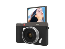 Câmara Digital Tela Articulada De 2,4 Polegadas, Autofoco Af (preto - Cartão De 64 Gb) Cuich