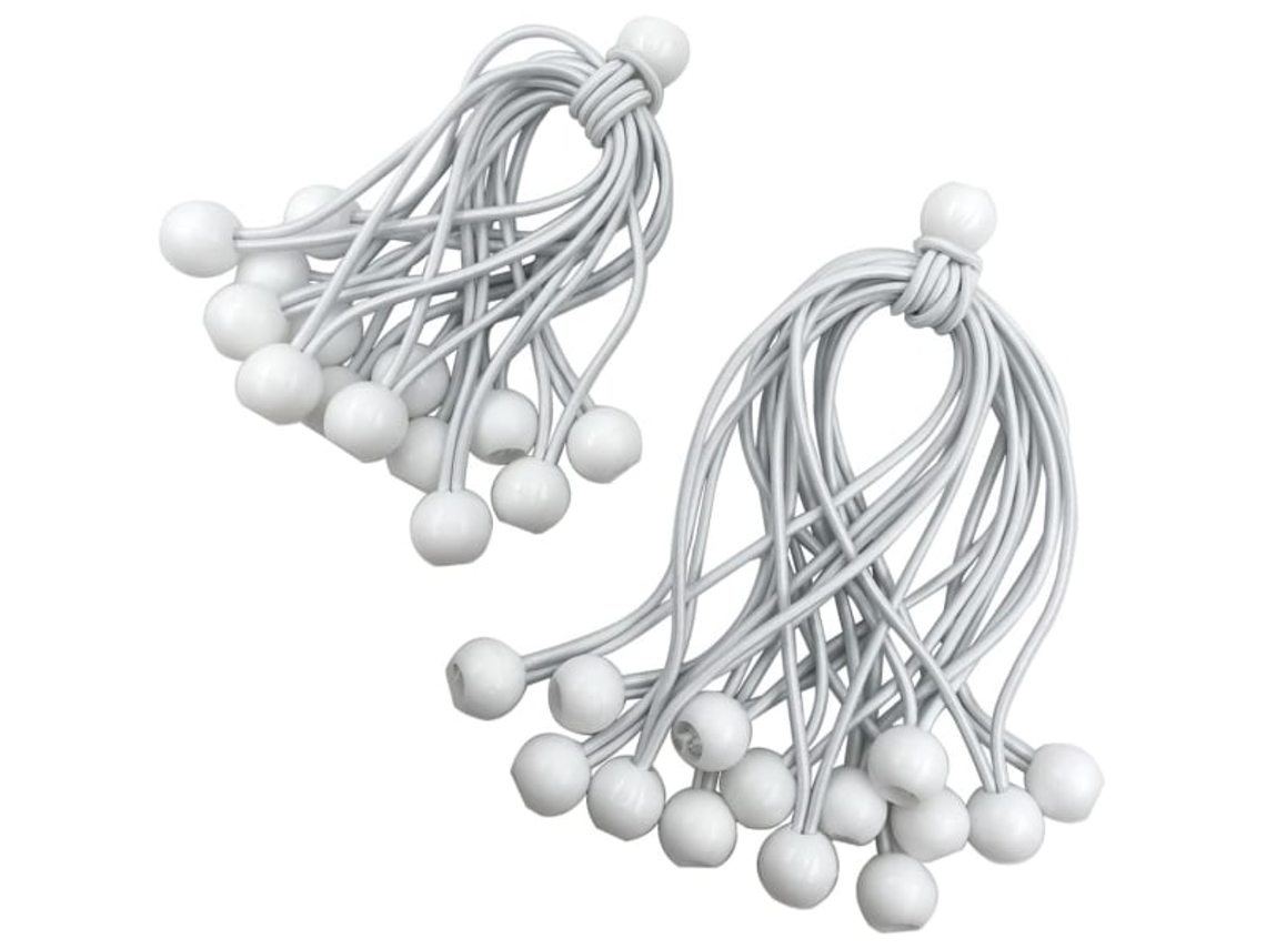 Cordão Elástico, 30 Unidades de Gancho Elástico com Bola Plástico, Tiras Borracha para Barraca. AQUAFORGE