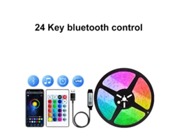 Lurelia Fita Led Rgb 15 M, 5 V, App, Comando Remoto, Sincronização Musical, Resistente À Água