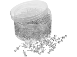 500 Alfinetes Transparentes Com Cabeça Chata Para Quadros De Cortiça