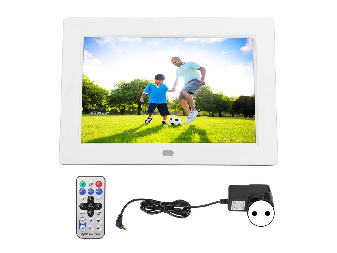 Moldura Digital Para Fotos 8 Pol. 1280x800 Suporte Mp3 Mp4 Hd Botão De Vídeo Ou Controle Remoto Moldura Digital Multifuncional Plugue Ue 100 A 240 V