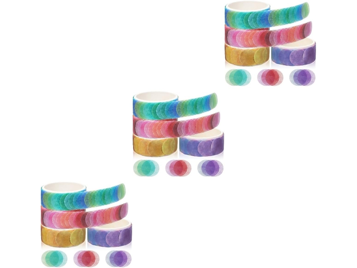 Conjunto com 3 adesivos decorativos para balas de fruta duras, fita adesiva estética para embalagens.