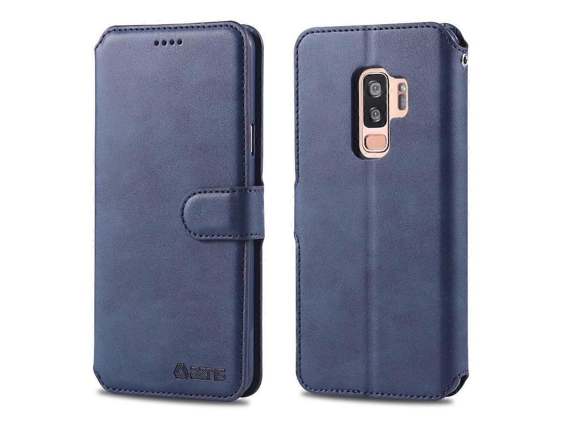 Capa De Couro Pu Com Flip Horizontal Magnético E Textura De Bezerro Azns Para Galaxy S9 Plus Com Suporte, Compartimentos Para Cartões E Porta-retratos
