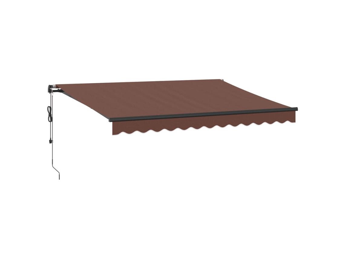 Retractable Awning, Retractable Awnings Vidaxl Marrom Tecido (350 X 250 Cm)