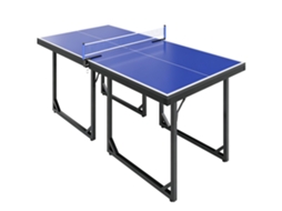 Mesa De Pingue-pongue Dobrável Para Interiores, Com Rede, Sem Necessidade De Montagem, 182 X 91 Cm, Azul E Roxa.