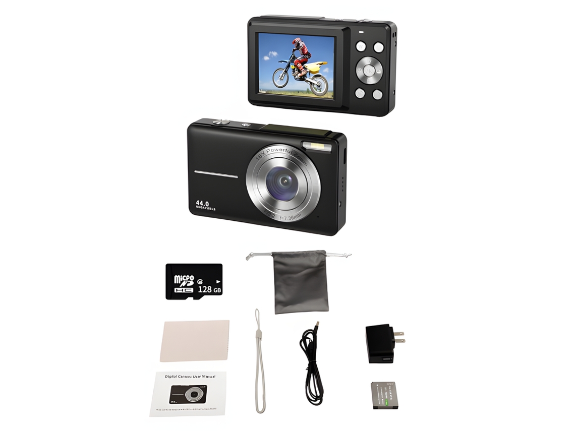 Câmaras Digitais Szsmart Dc403 Leve E Portátil 128gb Preto