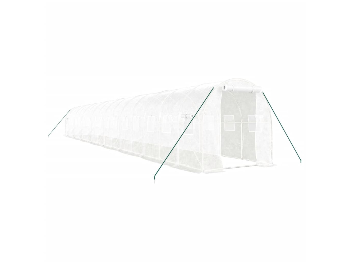 Greenhouse, Greenhouses Vidaxl Branco Polietileno (16 X 2 X 2 M)