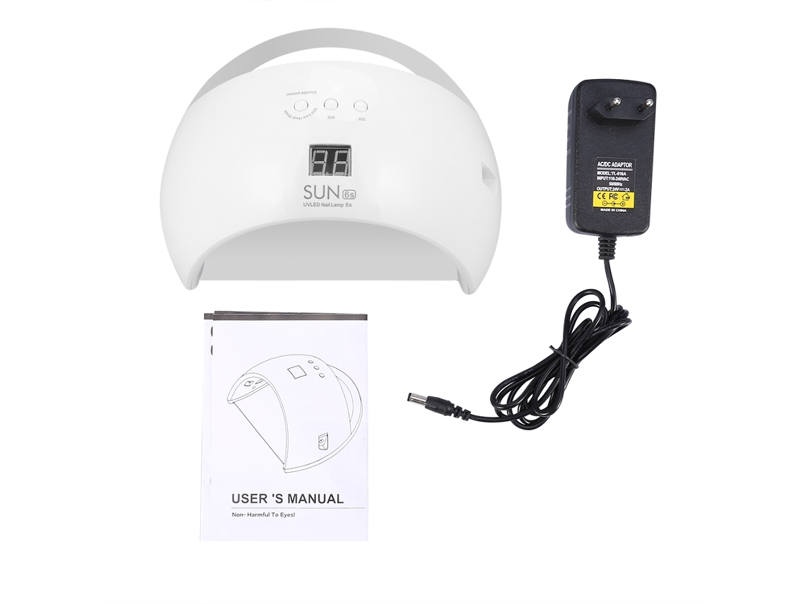 Lâmpada De Secagem Led Uv Inteligente Para Esmaltes De Unhas Em Gel Ferramentas De Manicure Branca