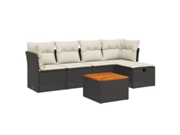 Garden Sofa Set, Garden Sofa Sets Vidaxl Preto Rattan / Vime (n/a)