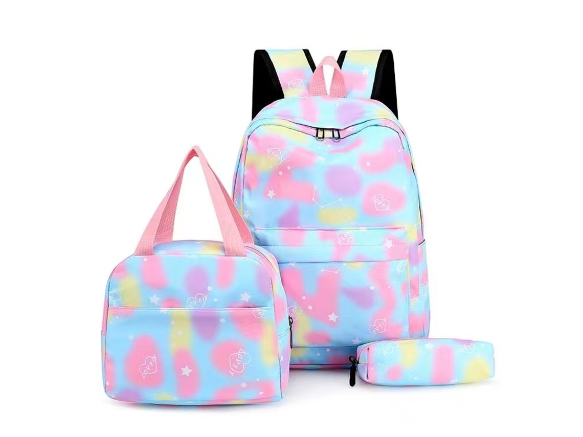 Mochila Escolar De Três Peças Para Estudantes 9