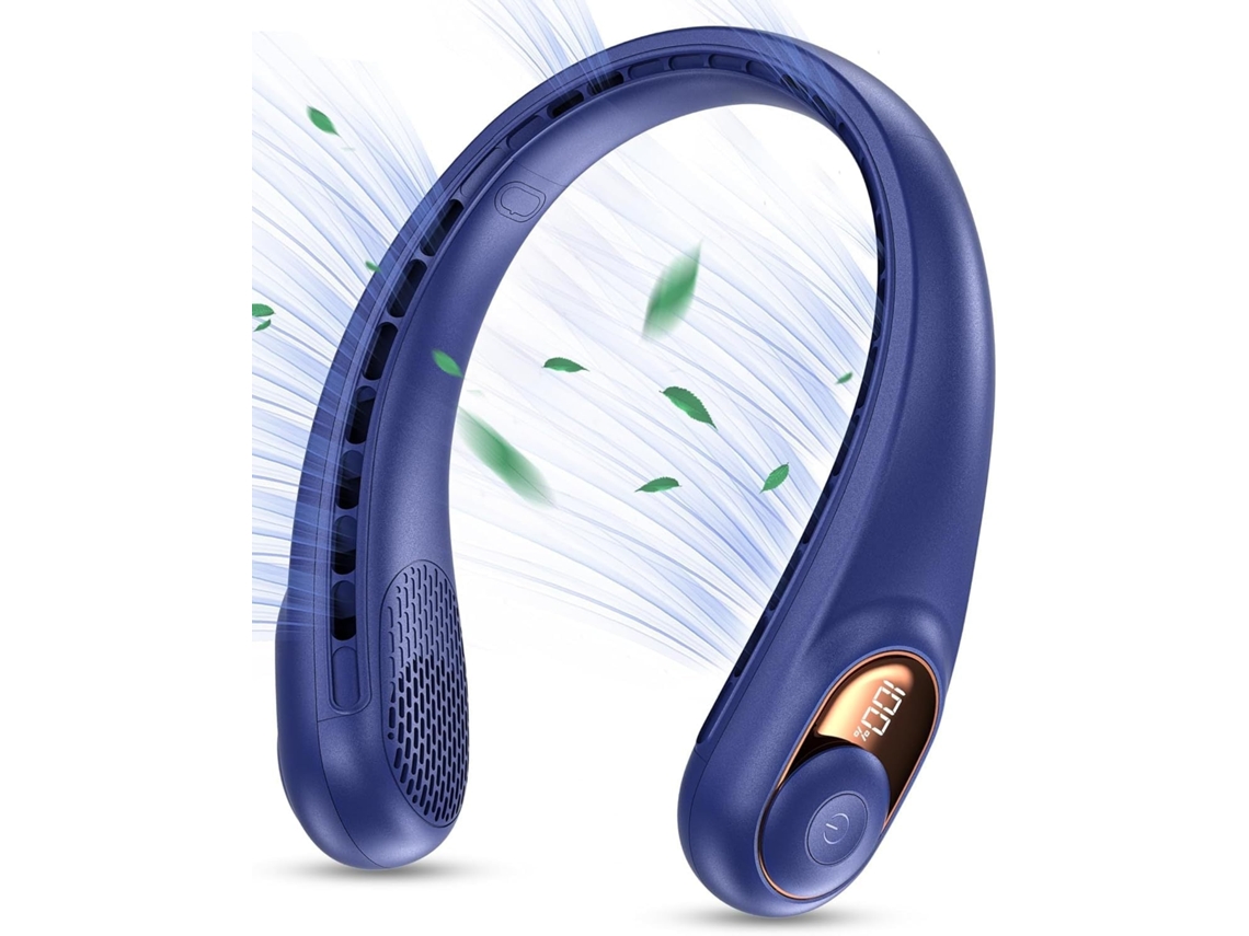 Ventilador de Pescoço Azul Escuro Sem Lâminas 3 Níveis YANYXR