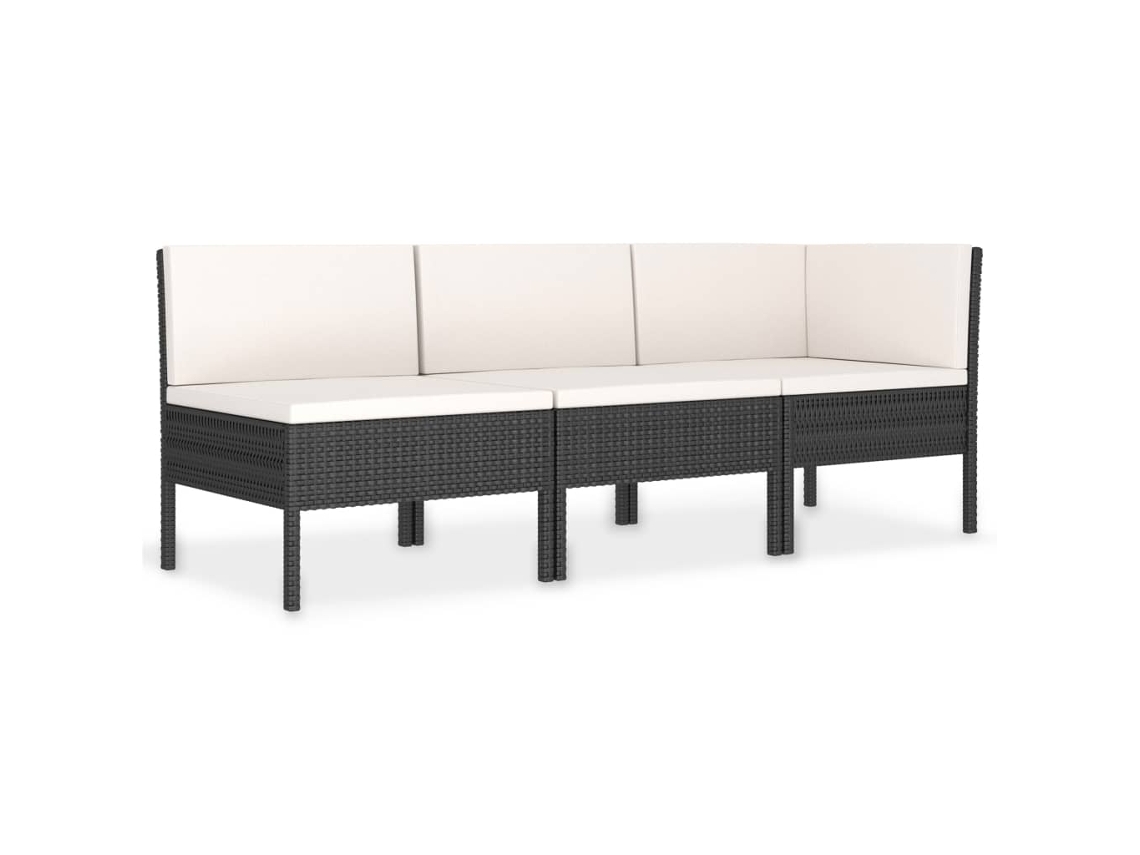 Garden Furniture Set, Garden Furniture Sets Vidaxl Preto Rattan / Vime (n/a)