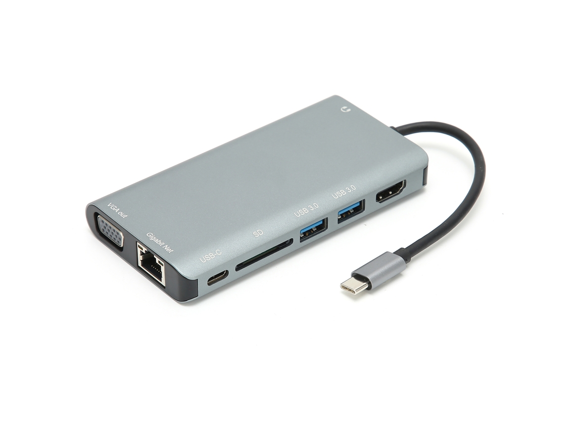 Adaptador 8 en 1, Usb C, Hdmi, Vga, Usb 3.0, Carga Rápida | S/MARCA