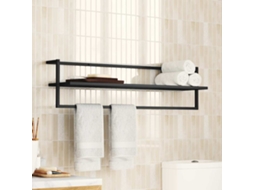 Vidaxl Toalheiro 95x25x22 Cm Ferro Preto