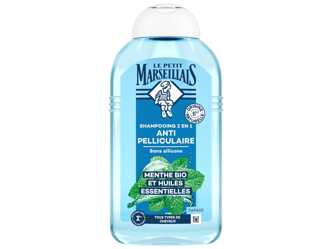 Shampoo Micelar Infusão Anticaspa Óleos Essenciais e Menta Orgânica 250 Ml LE PETIT MARSEILLAIS
