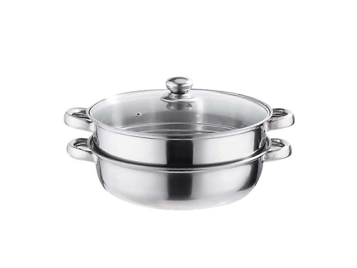 Panela A Vapor De Aço Inoxidável De 28 Cm, Grande Capacidade, Multicamadas, Própria Para Lava-louças.