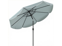 Guarda sol CHEZMOI de jardim, retangular duplo, 4 x 2,2 x 2,3 m, com manivela, creme