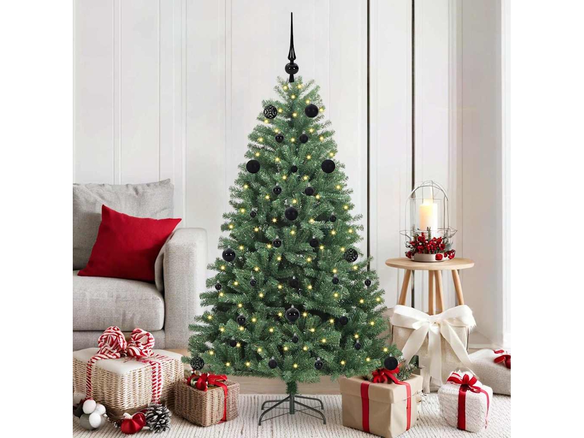 Vidaxl Árvore De Natal Articulada Artificial Verde 150 Cm Pvc E Metal