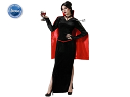 Disfarce Adulto Vampira Preto Com Capa Para Mulher M ATOSA