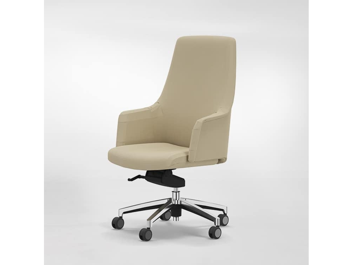 Cadeira Escritorio Executiva Ergonómica FORMA 5 Cuore Vanila Qualidade Superior
