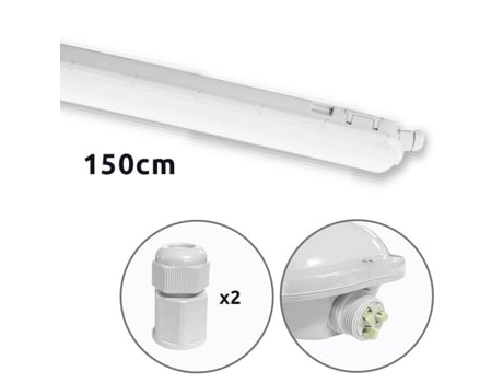 Régua Lazurita 56W Led 150Cm 5600Lm 6400K Ip65 Branca FERRIMEX