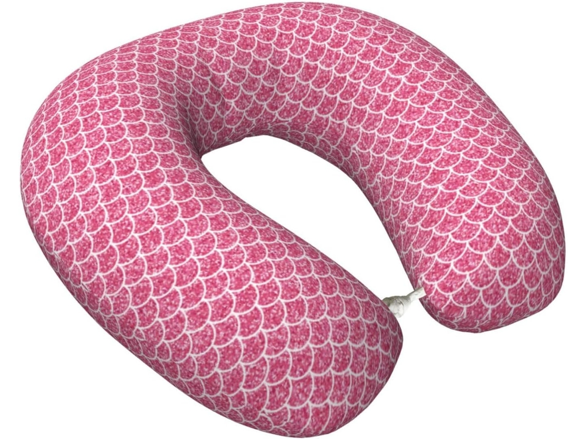 Travesseiro de viagem em espuma viscoelástica formato ergonômico leve EOOCOO