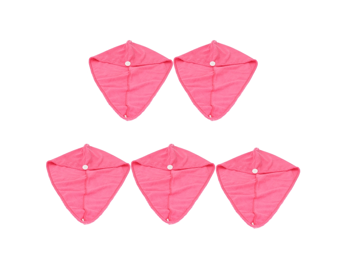 Chapéu Seca Cabelo Microfibra Rápido 5pcs Vermelho Rosa