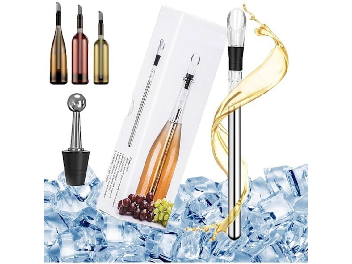 Refrigerador de Vinho 3 em 1, aço inox, com rolha AQUAFORGE
